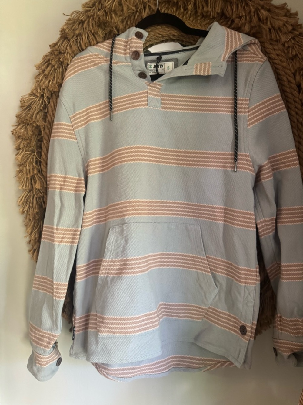 Jetty Men’s Quinton Baja Henley Hoodie Size Small